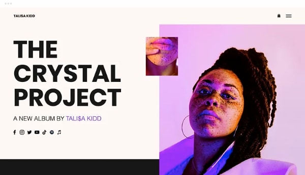 Artist Showcase Page