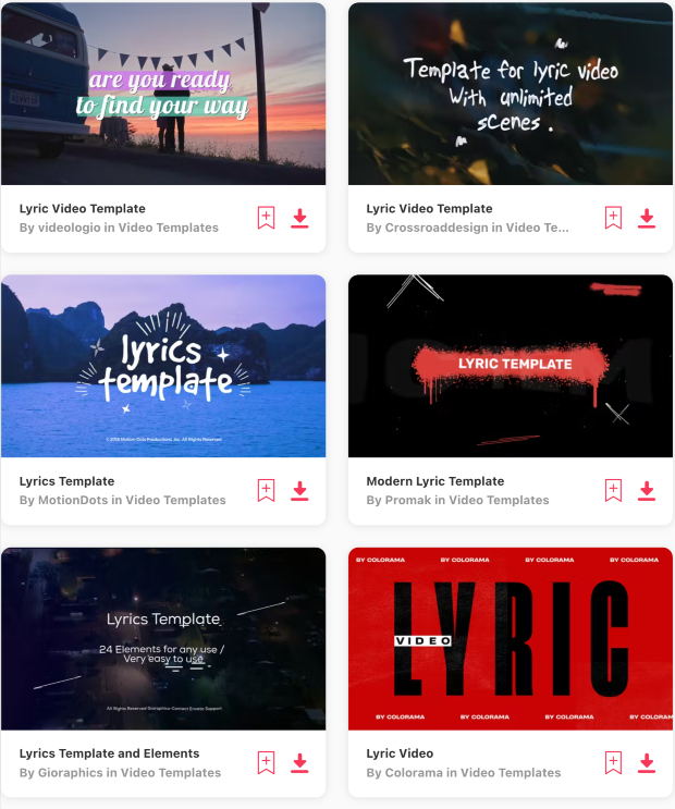 15 Best Lyric Video Templates for Music Videos