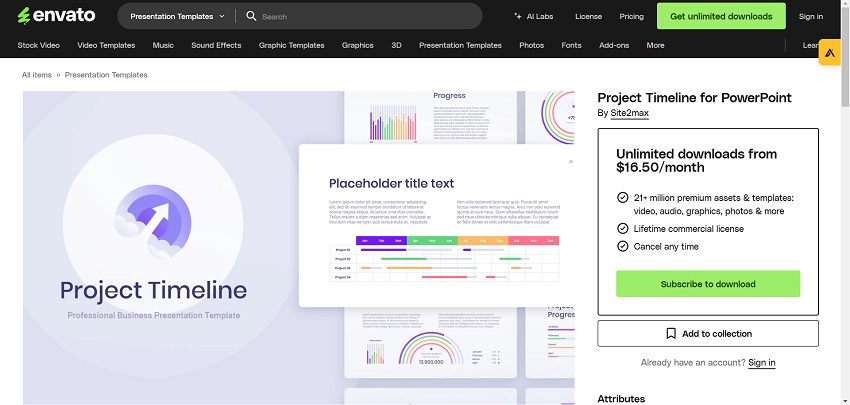 Website project timeline page featuring a visual representation of project milestones and deadlines for easy navigation.