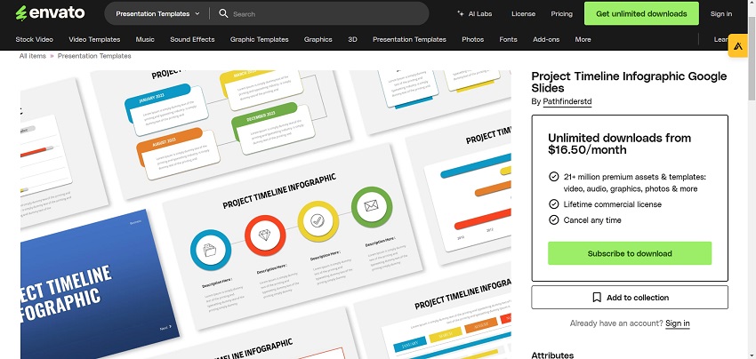 PowerPoint template page screenshot showcasing a selection of design layouts and themes for creating presentations.