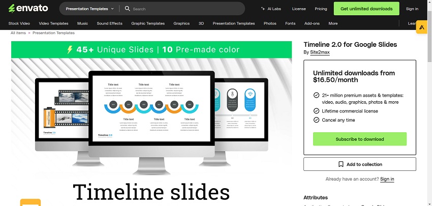 Website screenshot featuring a presentation with multiple slides and accompanying text displayed prominently.