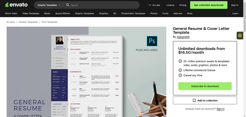 General Resume & Cover Letter Template